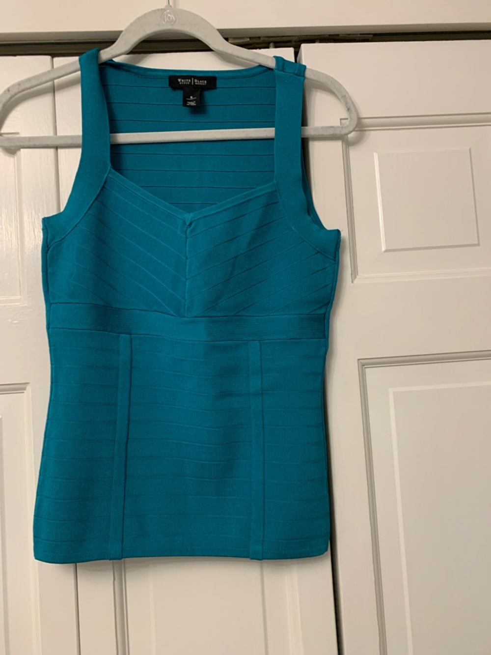 White House Black Market Teal Structured Bandage Tank